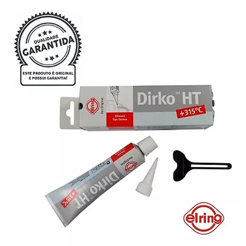 Cola Silicone Cinza Grey Motor Alta Temperatura Dirko Elring