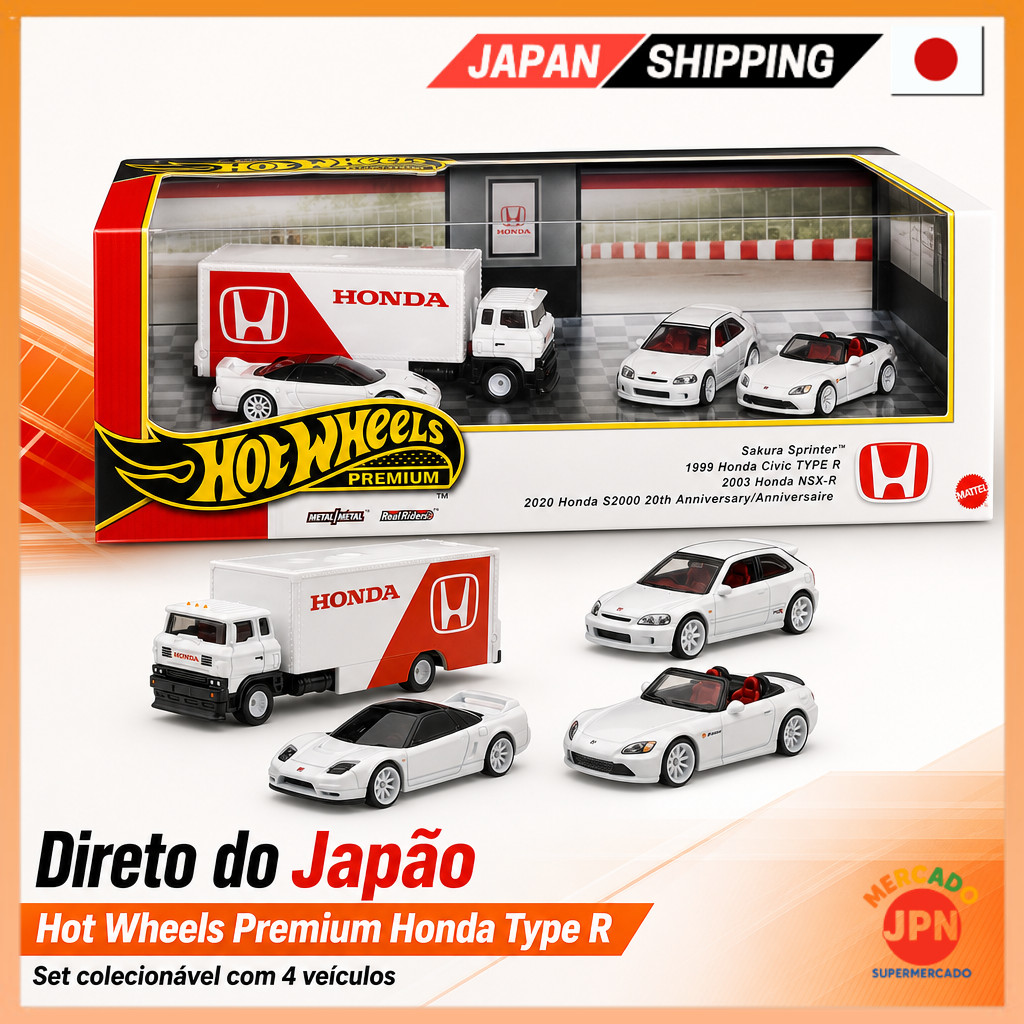 Hot Wheels Set Premium de Colecionador Sortido Honda Type R Heritage Vehicle Toy M Direct from JAPAN