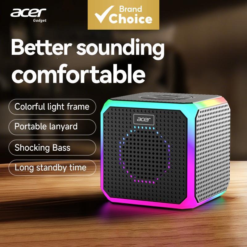 Subwoofer portátil sem fio Acer OSK254 com alto-falantes, luzes RGB – Bluetooth 5.4, som surround espacial, alcance de