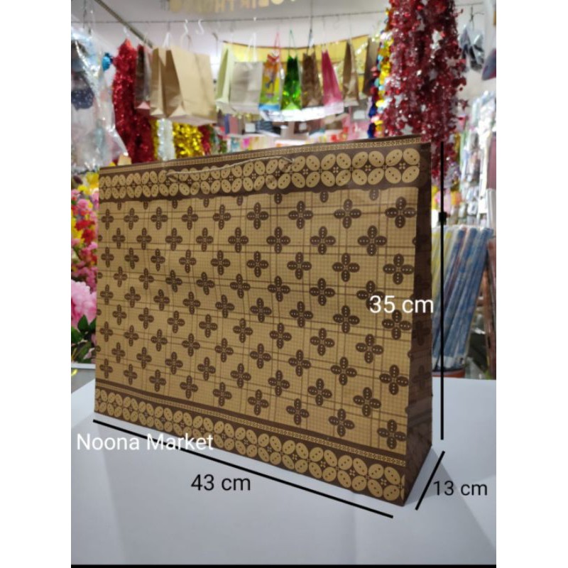 Saco De Papel Batik 44 x 13 x 35 cm/Para Dormir XL/Com Alça De