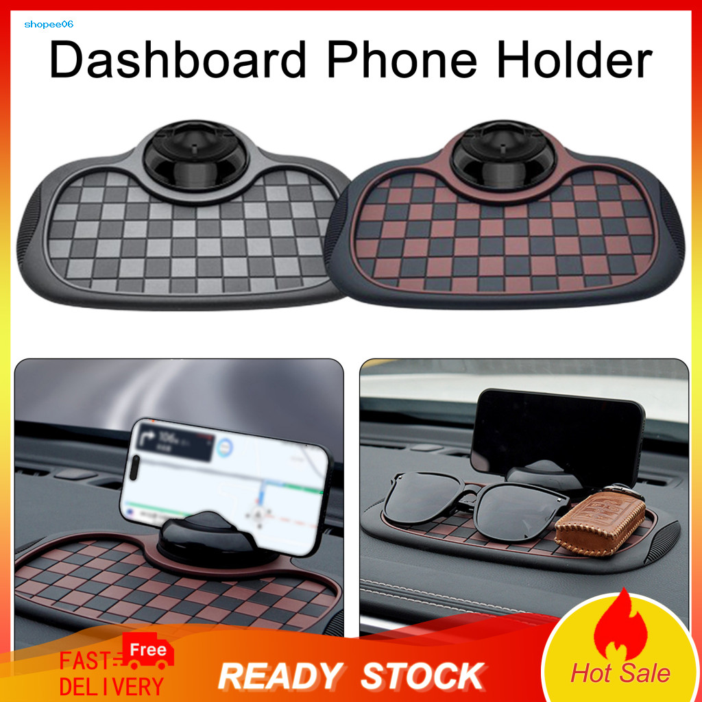 Mobile Phone Holder Anti-slip Mat Car Dashboard Non-slip Pad 360° Rotating Stand for Sunglasses Gadgets – for Safe