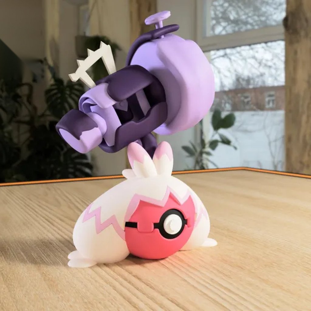 Pokébola Pokémon Tinkaton - Impressão 3D Colecionável Geek Premium