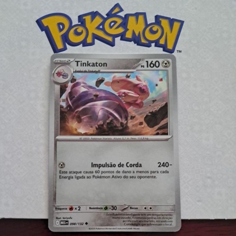 Carta Card Pokémon Tinkaton Megaevolução