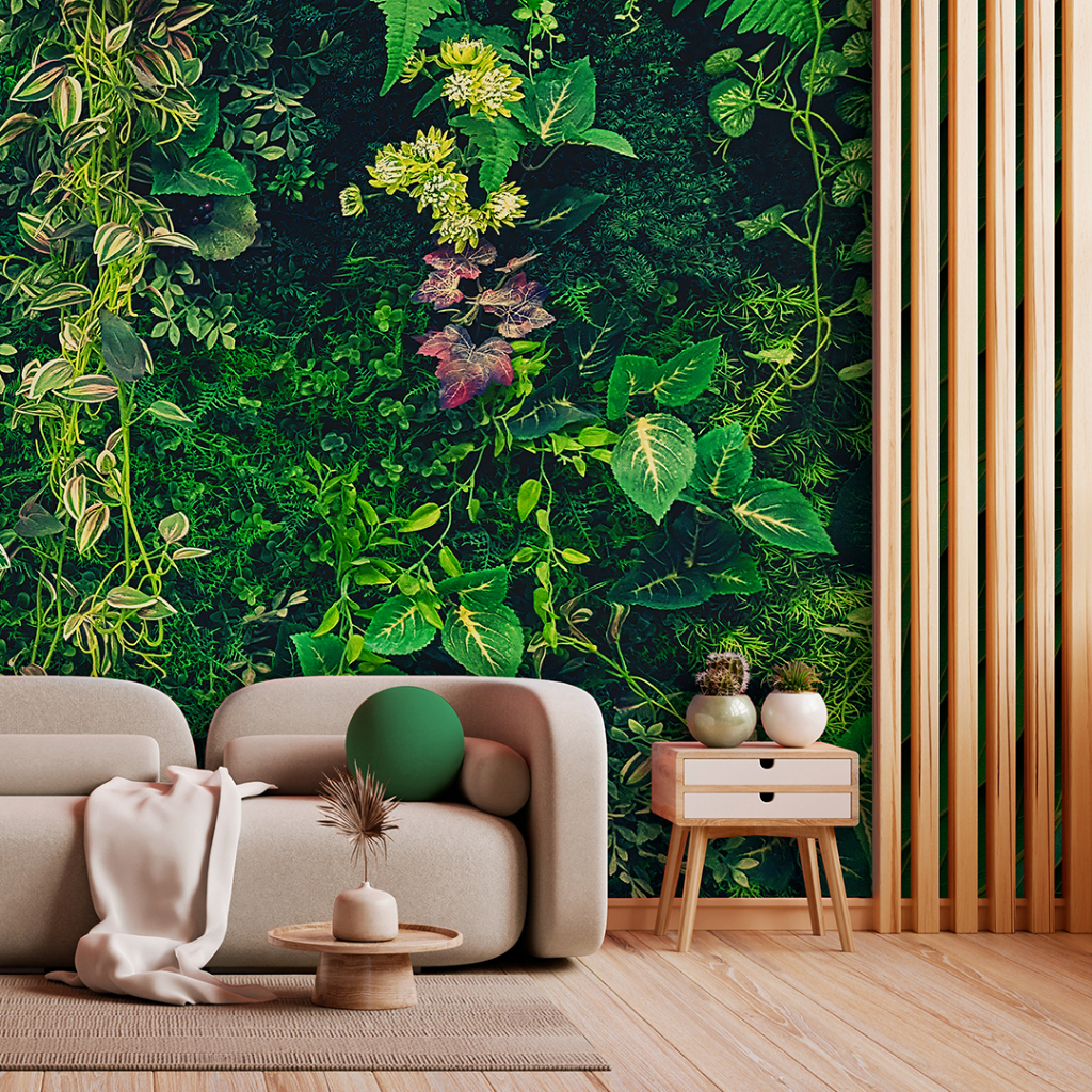 Papel de Parede Adesivo Folhas Jardim Vertical Jardim Decoração Rolo de 3 Metros