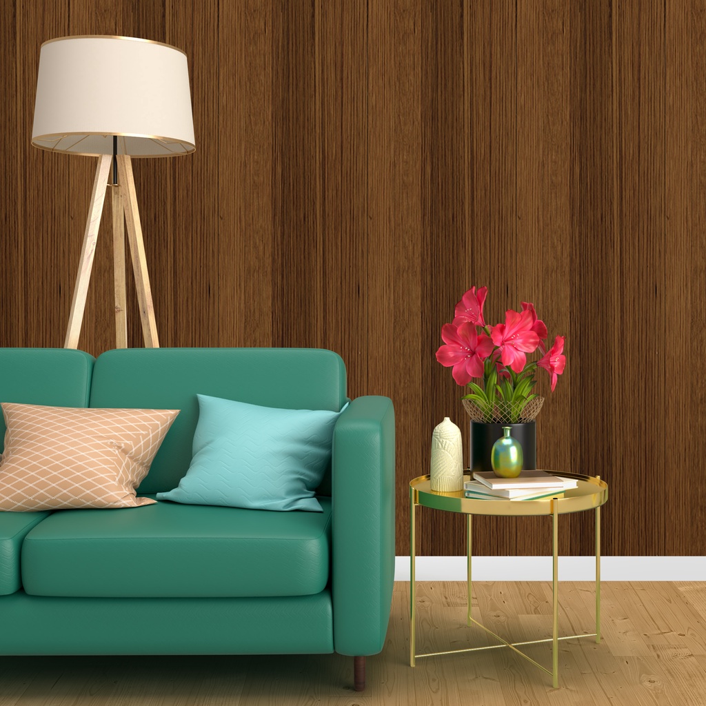 Papel de Parede Adesivo Madeira Lisa Marrom Vertical Adesivo Lavável - Pro Decor