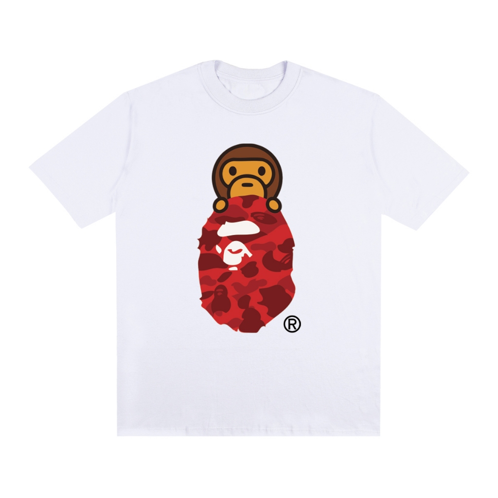 Camiseta Streetwear Milo Red Camo Estampada Camiseta Oversized Algodão