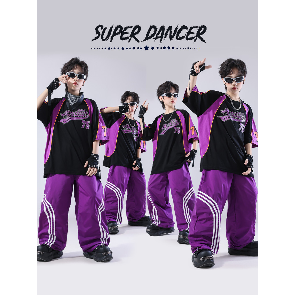 Dança de rua roupas da moda infantil meninos na moda legal terno infantil Rack tambor Hip Hop hiphop roupas infantis leg