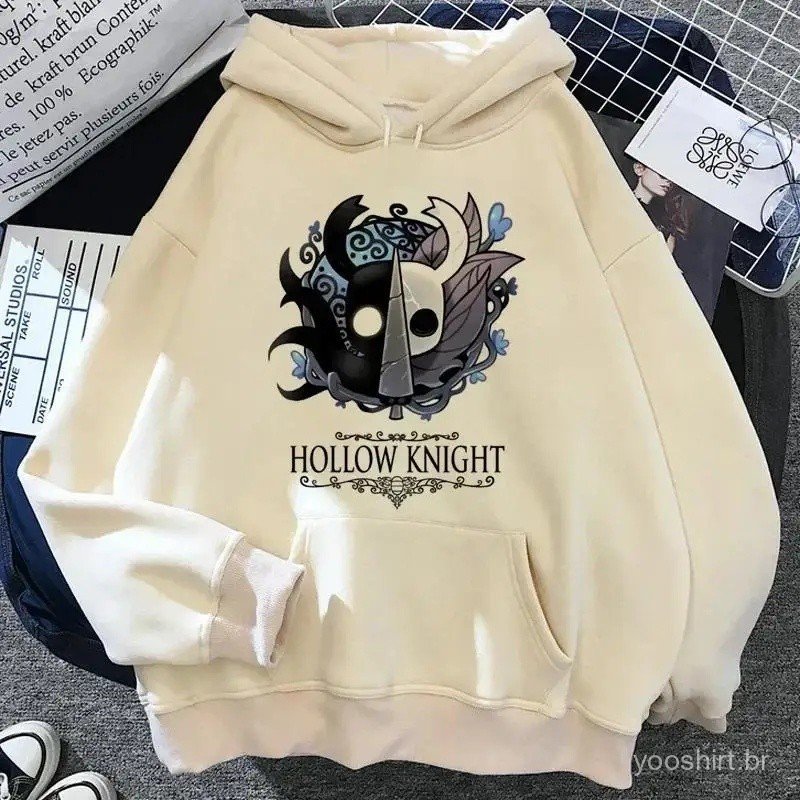 Hollow Knight Hoodies Men Korea Ulzzang Grunge Y2k Aesthetic Fmale Autumn and Winter Pullover Hoddies Streetwear Graphic
