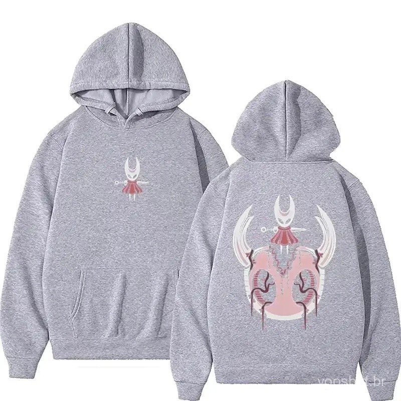 Game Hollow Knight Double Sided Graphic 2D Hoodie Men Women Clothing Fashion Casual Oversized Pullover Male Vintage Hood