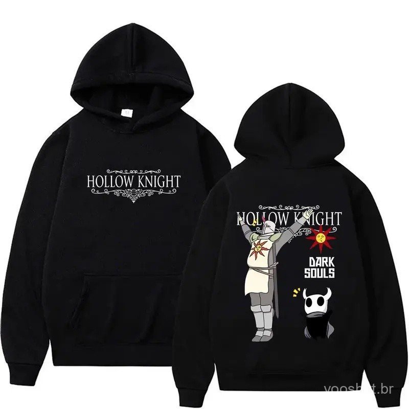 Game Hollow Knight Double Sided Graphic Hoodie Men's Women's Fashion Oversized Streetwear Unisex Vintage Casual Pullover