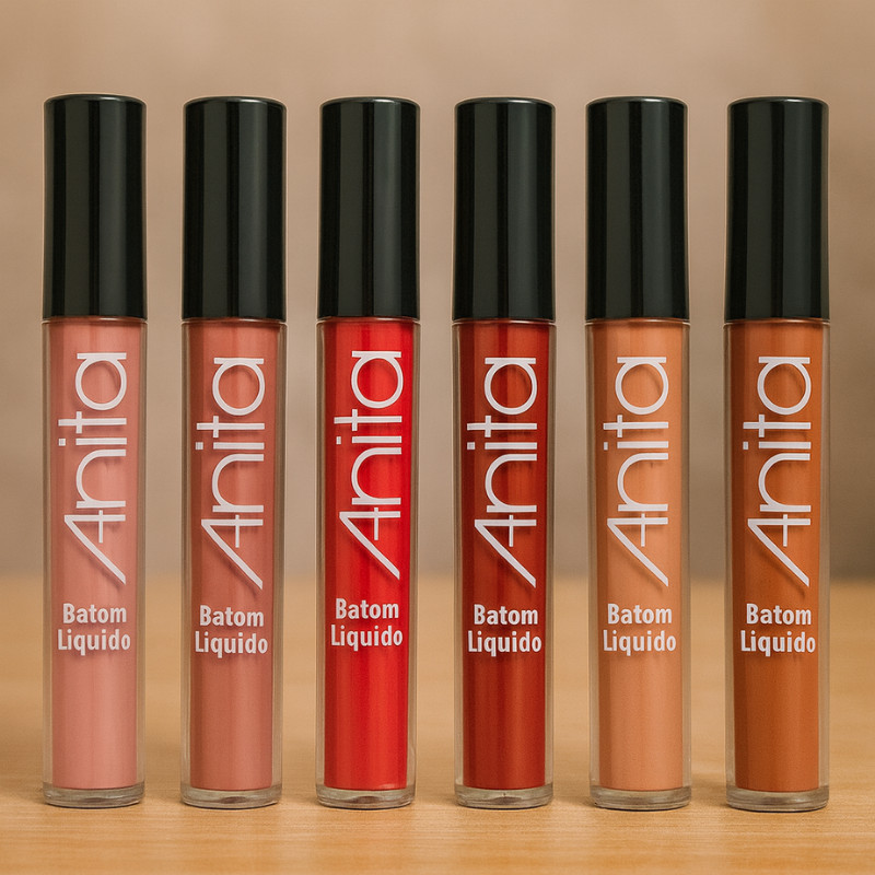 Batom Líquido Matte Anita Cosméticos 4ml Longa Duração Maquiagem Escolha Sua Cor
