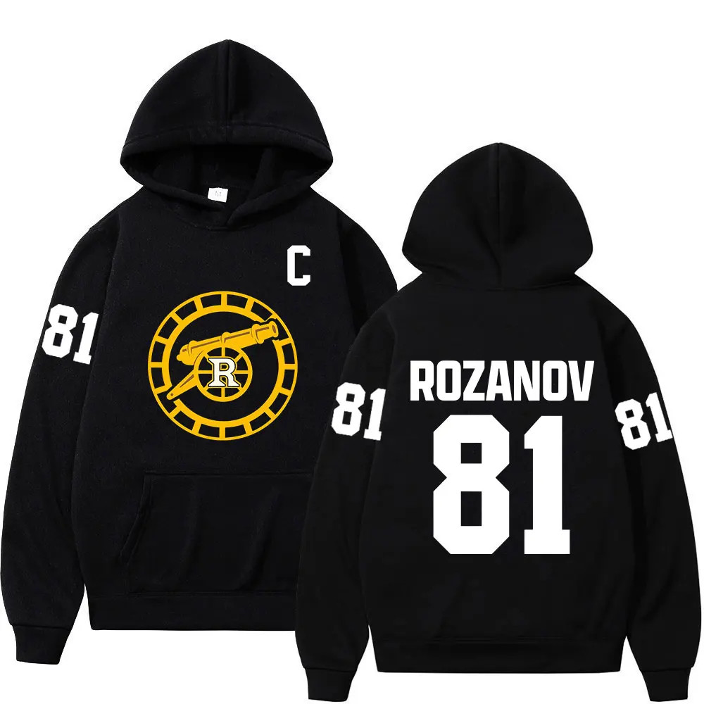 Moletom Canguru Blusa De Frio Raiders Boston Hockey Rozanov 81 R C Graphic Tee Unissex Stylos