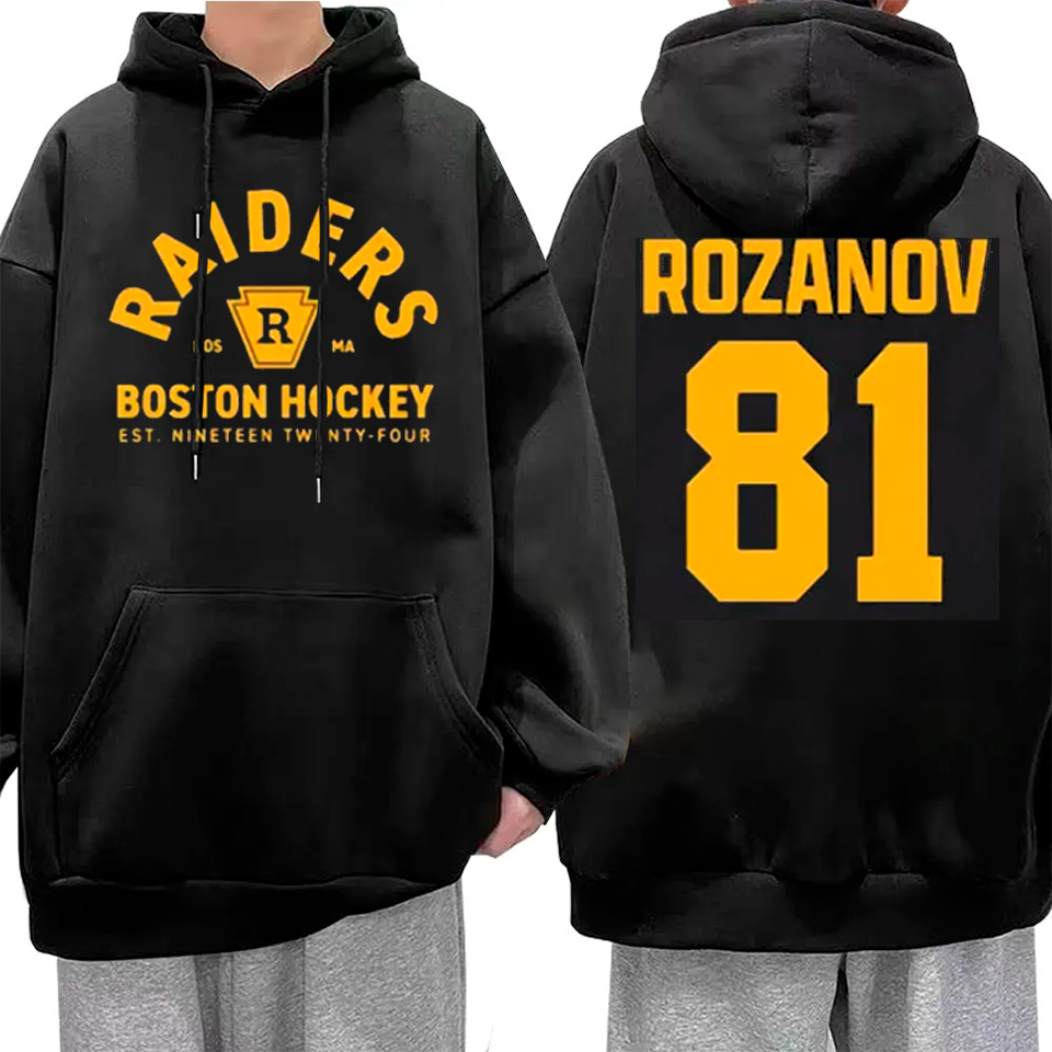 Moletom Canguru Blusa De Frio Raiders Boston Hockey Rozanov 81 Graphic Tee Unissex