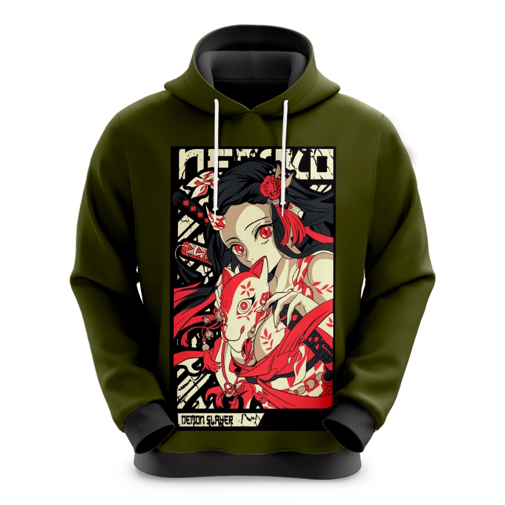 Blusa de Moletom Sublimado Infantil Anime  Nezuko