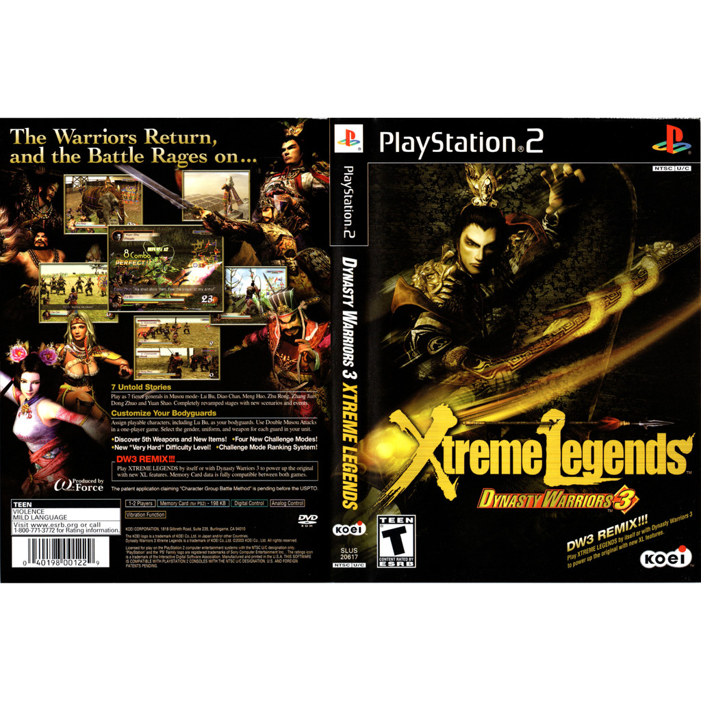 Dynasty Warriors 3: Xtreme Legends - PS2