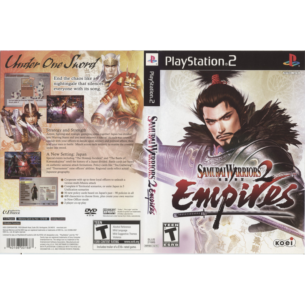 Samurai Warriors 2- Empires - PS2