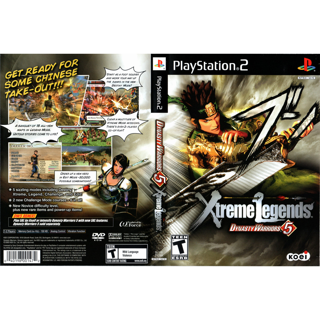 Dynasty Warriors 5: Xtreme Legends - PS2