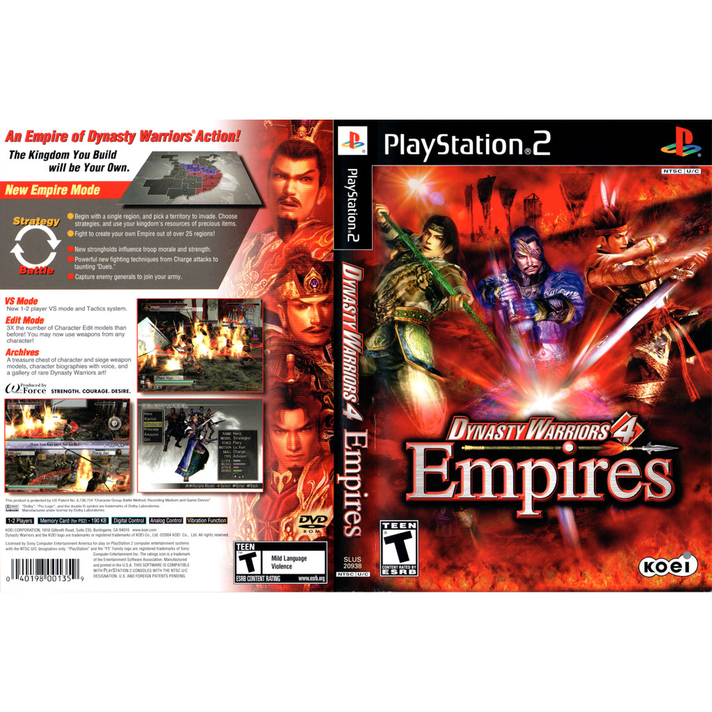 Dynasty Warriors 4: Empires - PS2