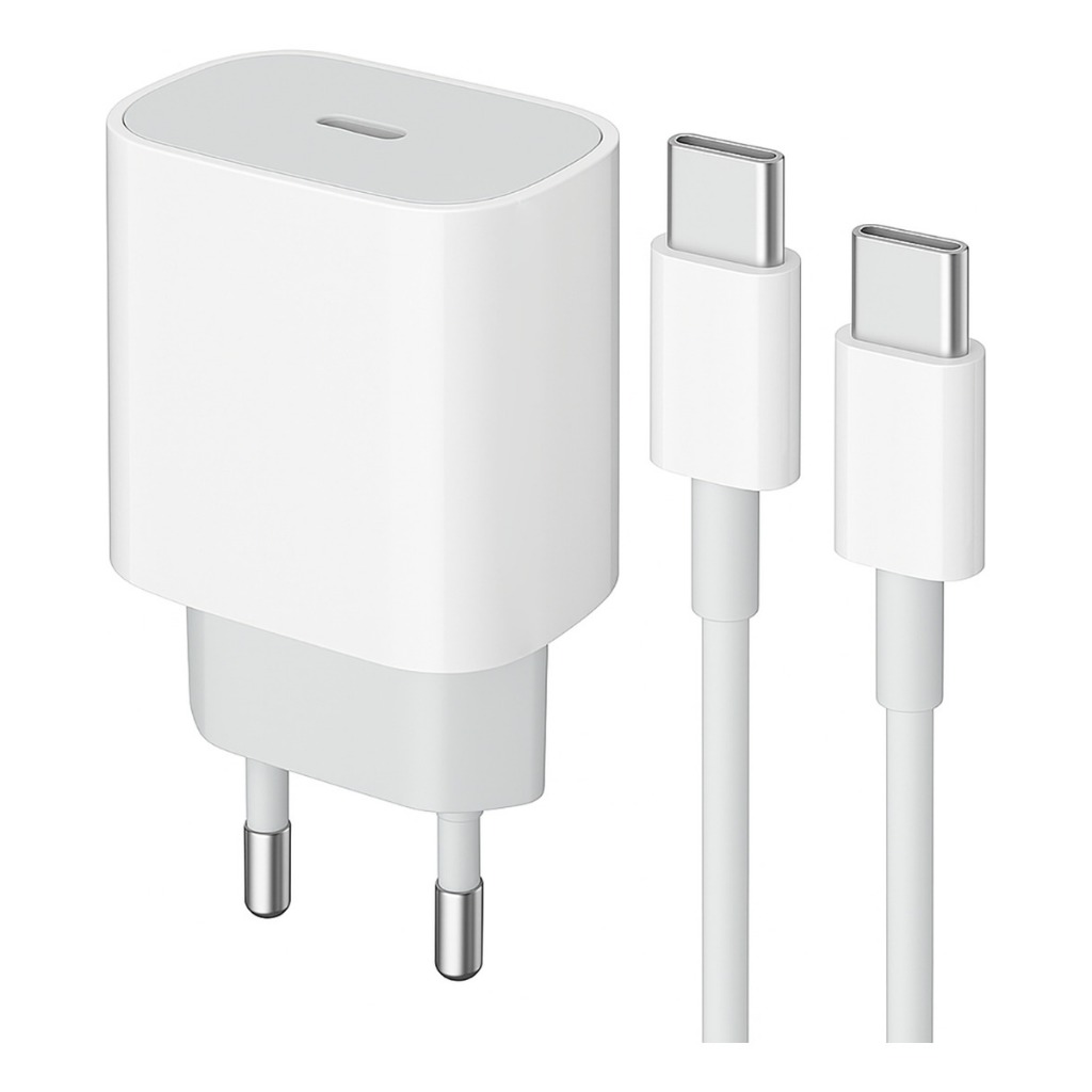 Carregador Inova 20w Usb-c Turbo Branco Super Fast Charger com cabo conexão tipo C