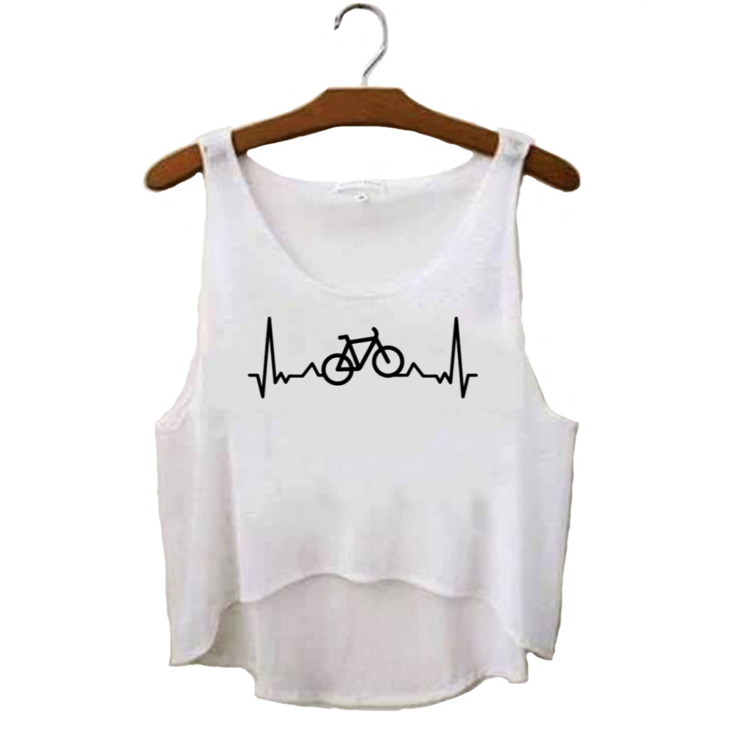 Cropped Cycling Heartbeat || Regata Tshirt Tumblr Aesthetic Pinterest