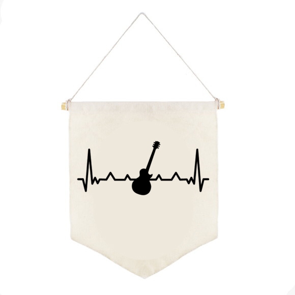 Flâmula Guitar Heartbeat || Decor Decoração Tumblr Aesthetic Pinterest Pentagrama
