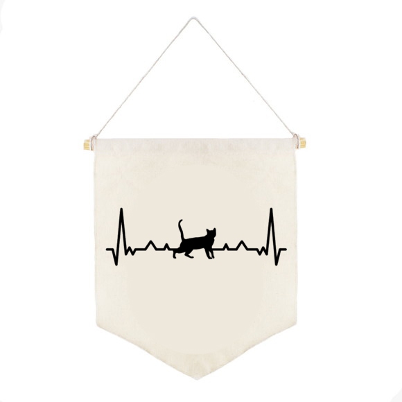 Flâmula Cat Heartbeat || Decor Decoração Tumblr Aesthetic Pinterest Pentagrama Gatos
