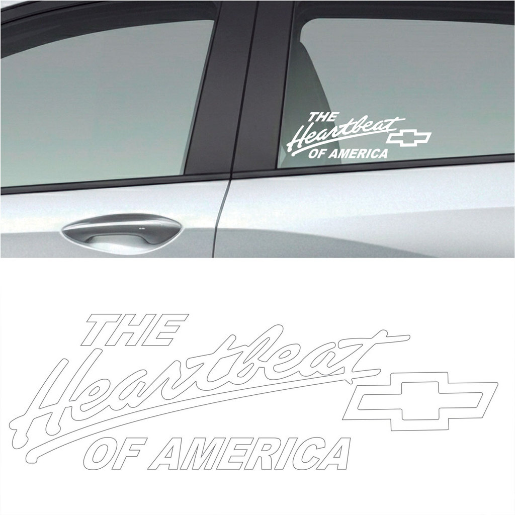 Adesivo The Heartbeat Of America Carro Decorativo