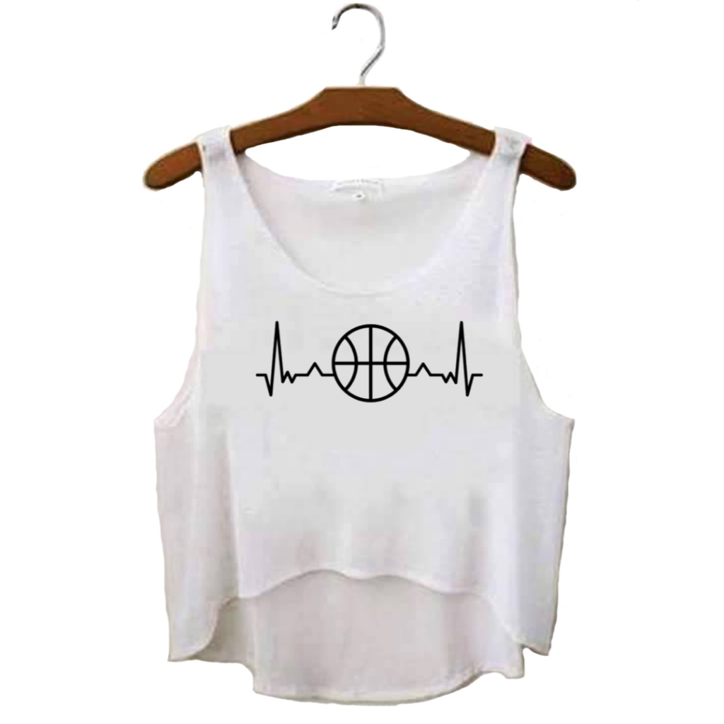 Cropped Basket Heartbeat || Regata Tshirt Tumblr Aesthetic Pinterest