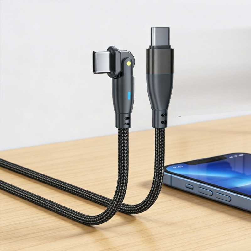 OMG * Alimentação Tipo C 60 W Iluminação Led Carga Rápida USB Enrolado Nylon Cabeças Ajustáveis 180