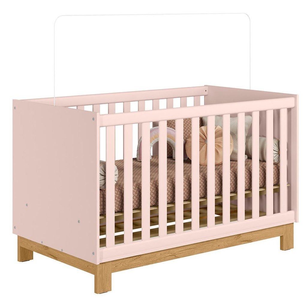 Berço Americano Mini Cama Slim Q Encanto Rosa - Qmovi