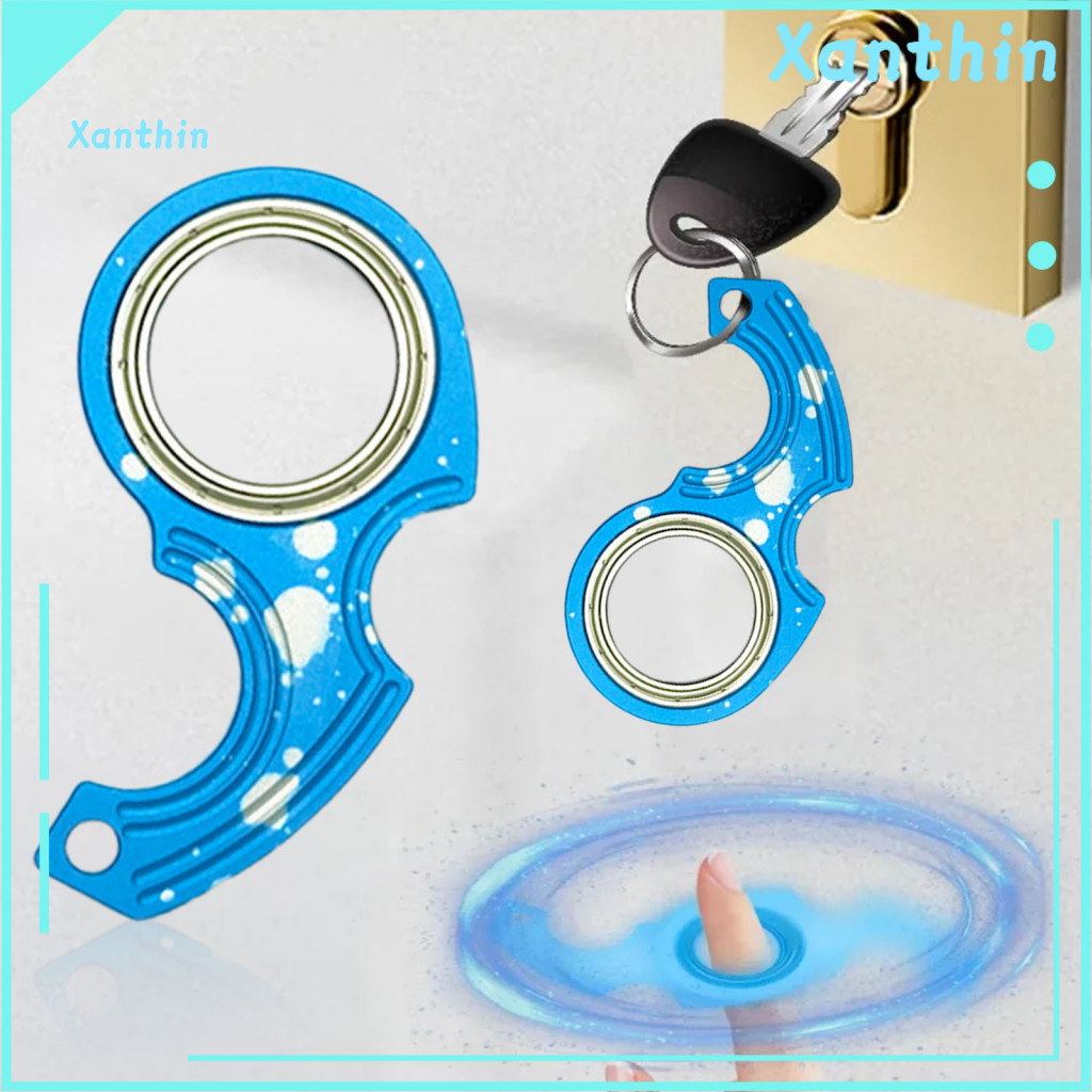 Lightweight Keychain Fidget Toy Spinner Metal for Stress Relief Anxiety Reduction Finger Flexibility Training – for Ki