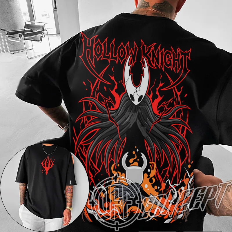 Camiseta Basica e OVERSIZED Hollow Knight Silk Song Graphic Game Anime Unissex