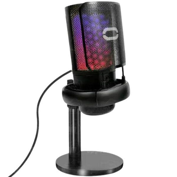 Microfone Rgb Condensador Cardioid Usb Ampligame