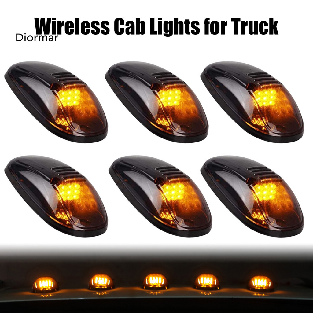 Solar Cab Lights for Trucks Wireless for Vehicles Truck Roof Marker with Vibration Sensor Battery No-drill Installation