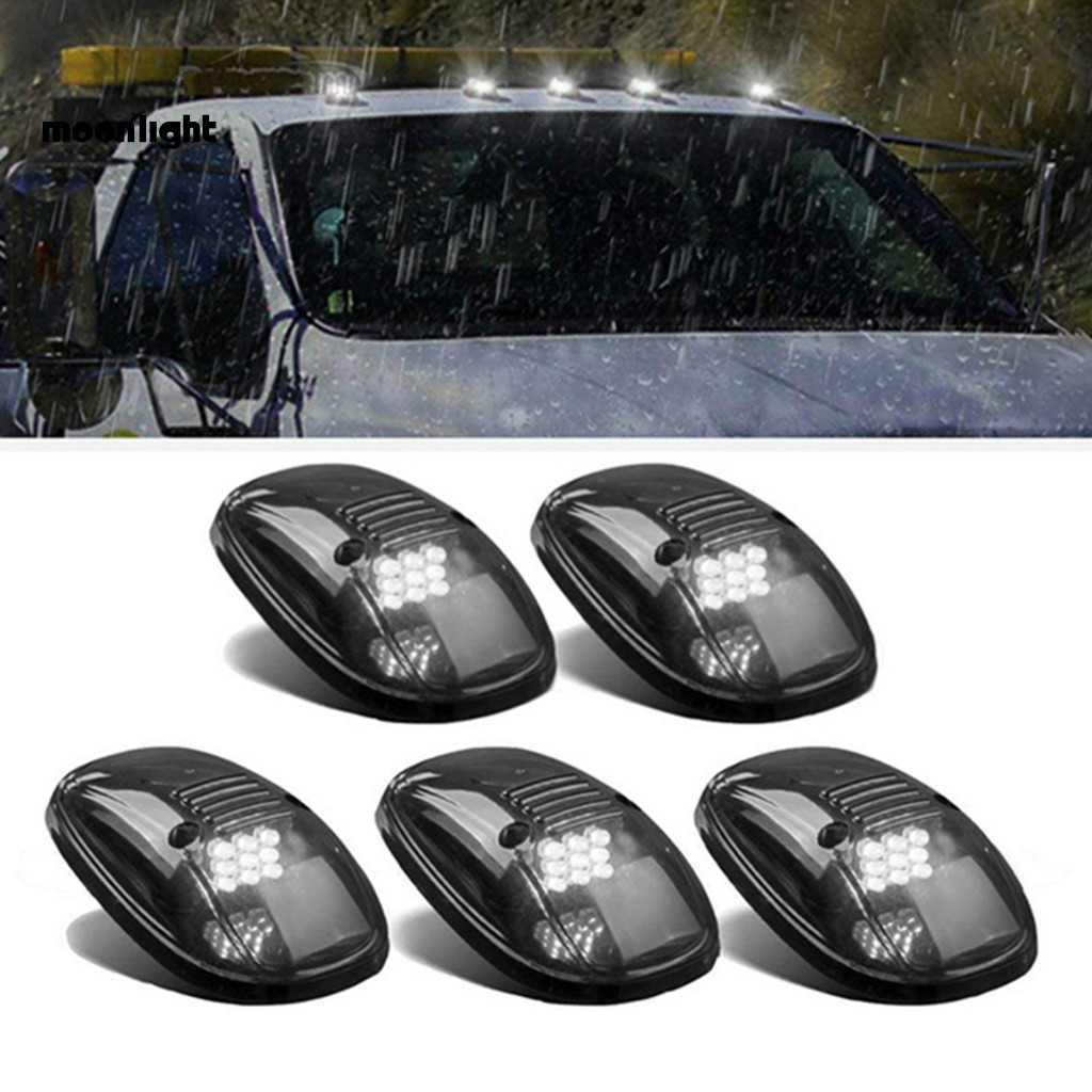 Wireless Truck Cab Roof Marker Lights with Vibration Sensor Battery No-drill Installation – Universal Led for Trucks a