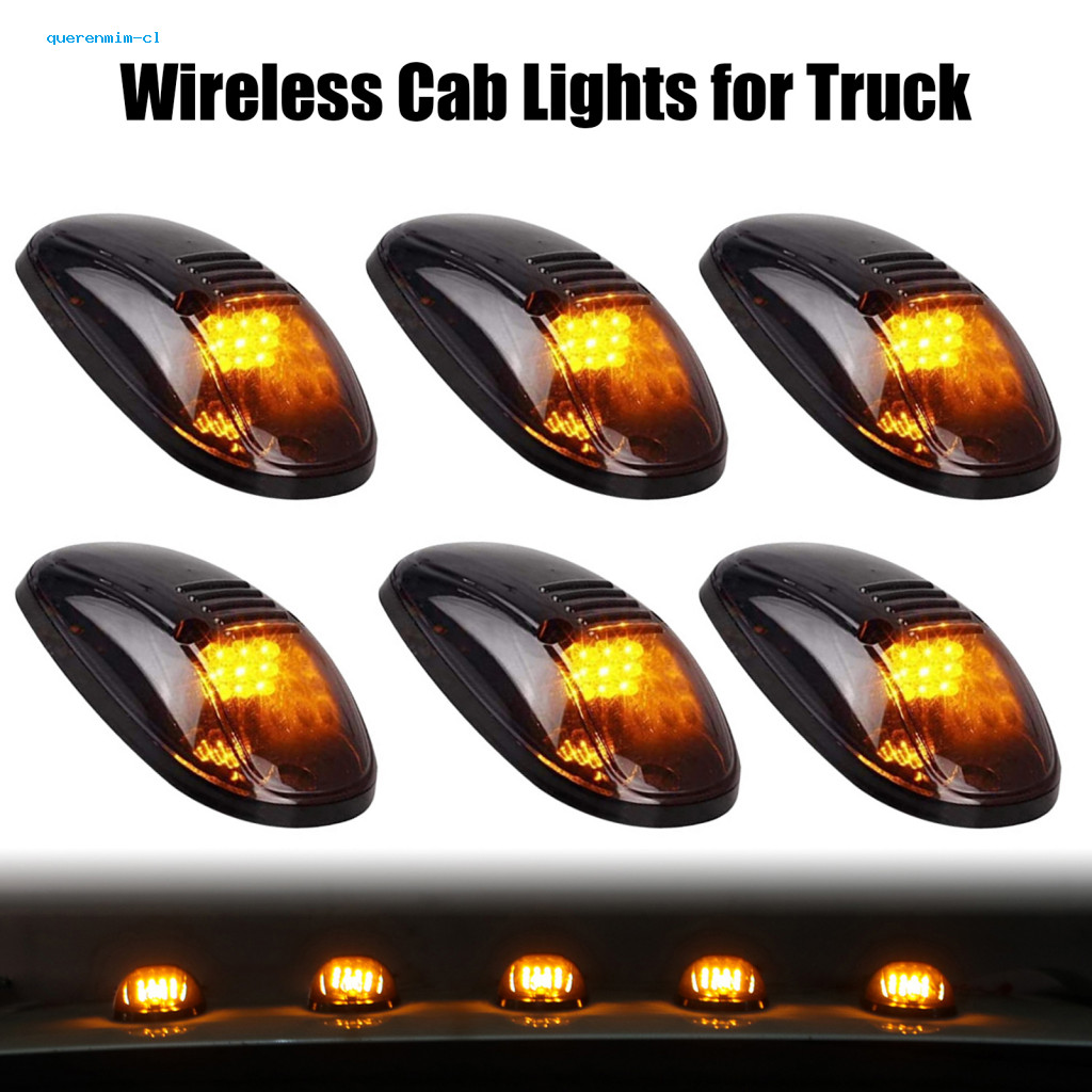 Battery Truck Cab Lights Solar for Trucks Wireless Roof Marker with Vibration Sensor No-drill Installation – Universal