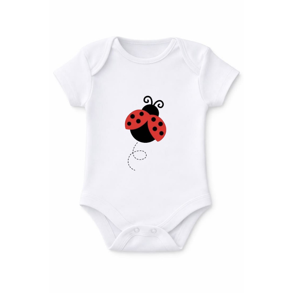 Body Bebê Para Meninas Joaninha CUTE 100% Algodão
