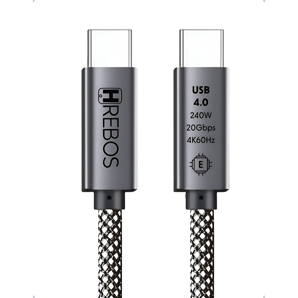 Cabo Tipo-C Turbo 240W - 20Gb - 4K/60Hz - 2 Metros Notebook MacBook Celular Tablet Carregamento Fast
