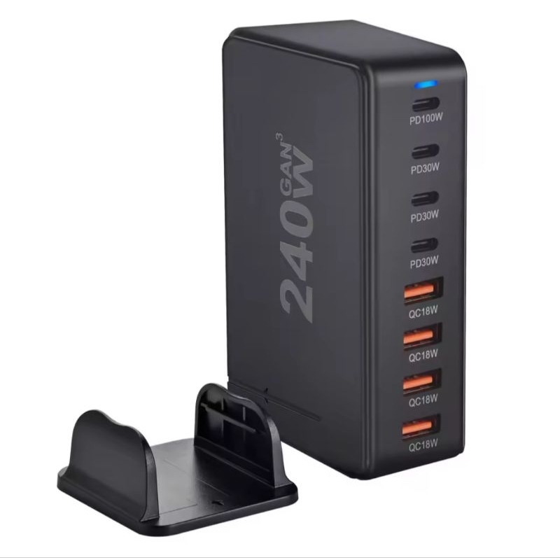 Torre Carregamento 240w Com 8 Saídas Usb 5v 4a Fast Charger