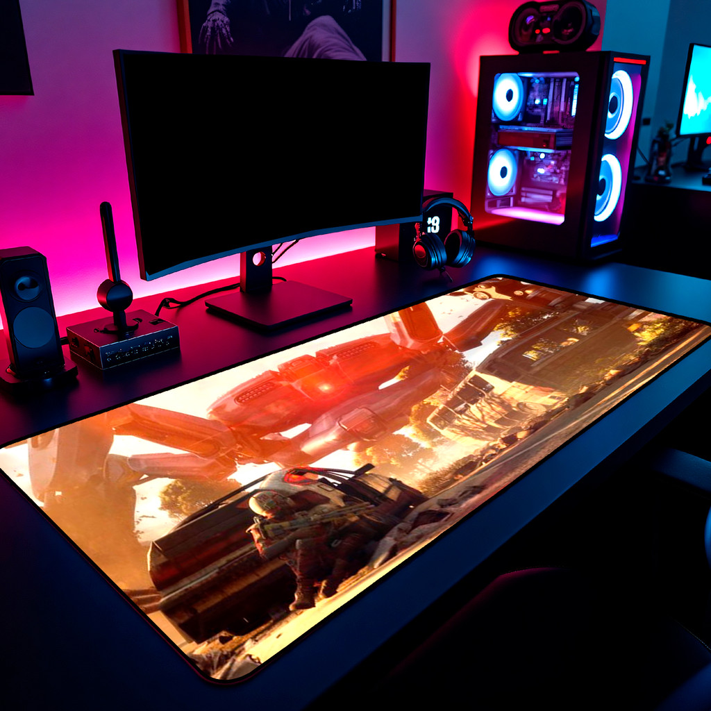 Mouse Pad Gamer Arc Raiders Robot 65x30cm 80x40cm 90x50cm 120x60cm Borda Costurada