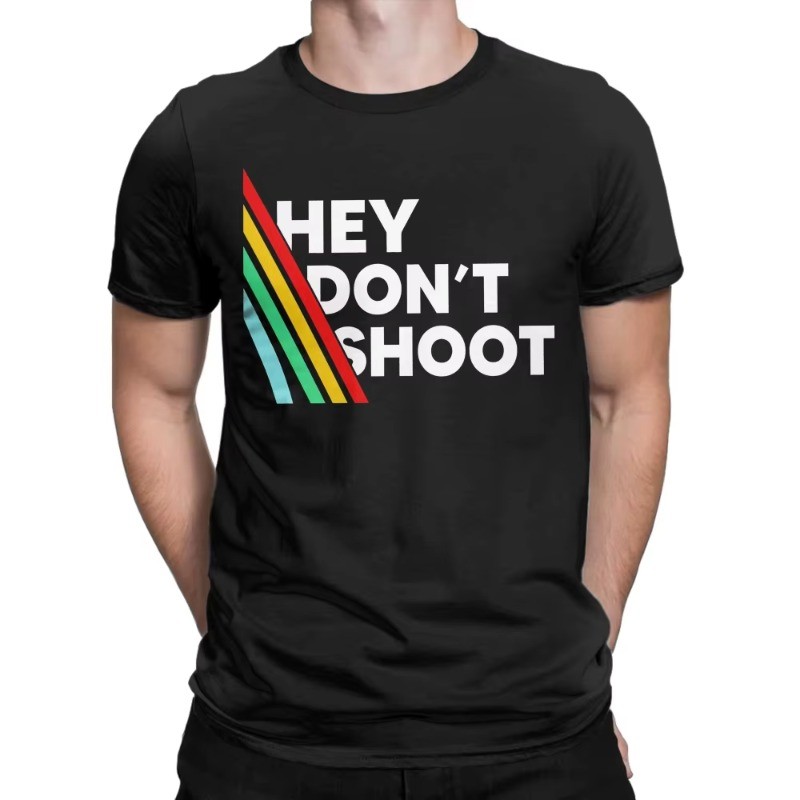 Camiseta Arc Raiders Hey Don't Shoot Moda Casual Algodão