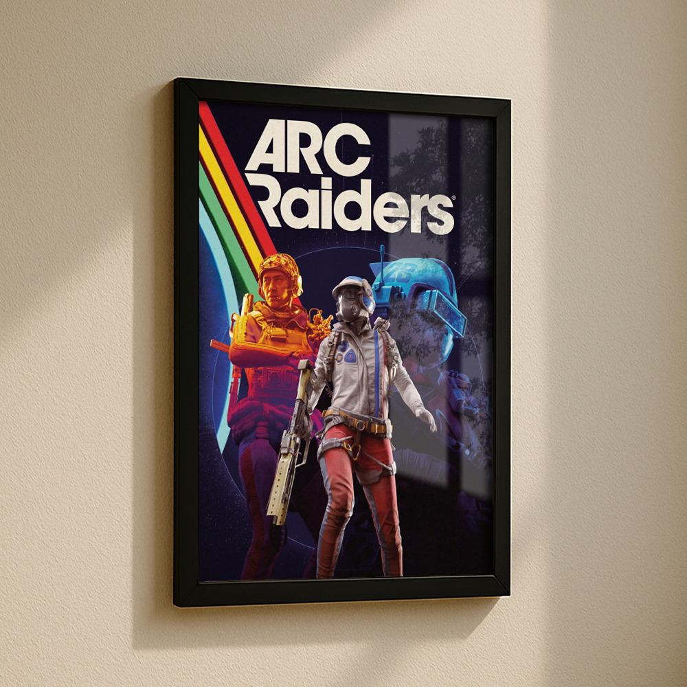 Quadro Arc Raiders com moldura e acetato para decoração