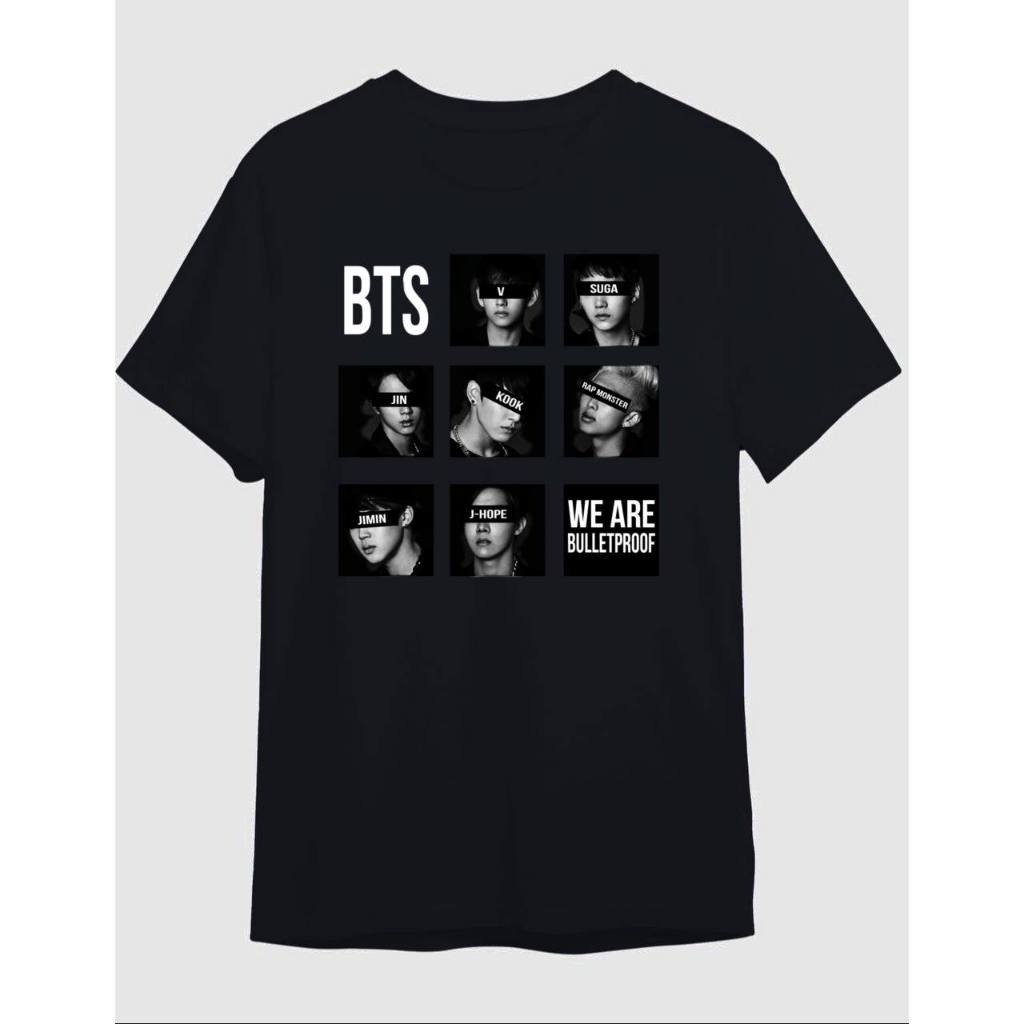 Camiseta BTS 100% Algodão Estampa Exclusiva Alta Qualidade OT7 Membros Individual Kpop Unissex ARMY