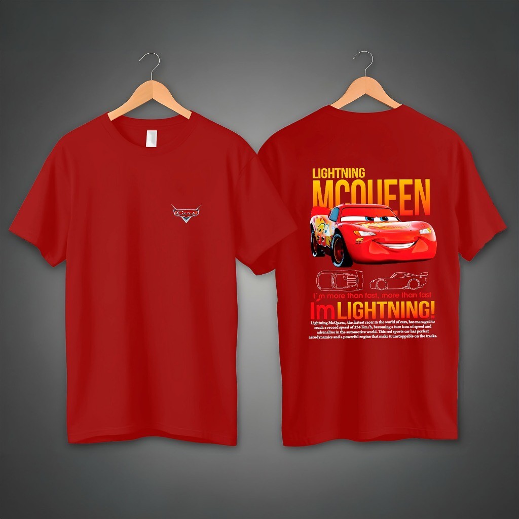 Camiseta INDIVIDUAL Relâmpago Mcqueen OU Sally IDEAL P/ CASAL Camisa 100% Algodao JsCod