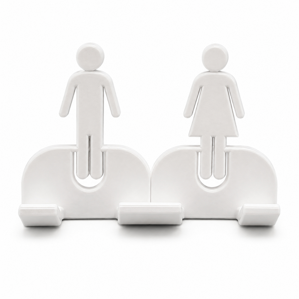 Porta Gilete de Parede com Fita Dupla Face Suporte Individual ou Duplo para Banheiro Branco ou Preto