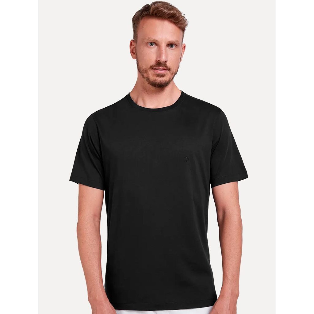 Camiseta Individual Comfort Pima Soft Touch Logo Preta 41.01.0116 09 Original