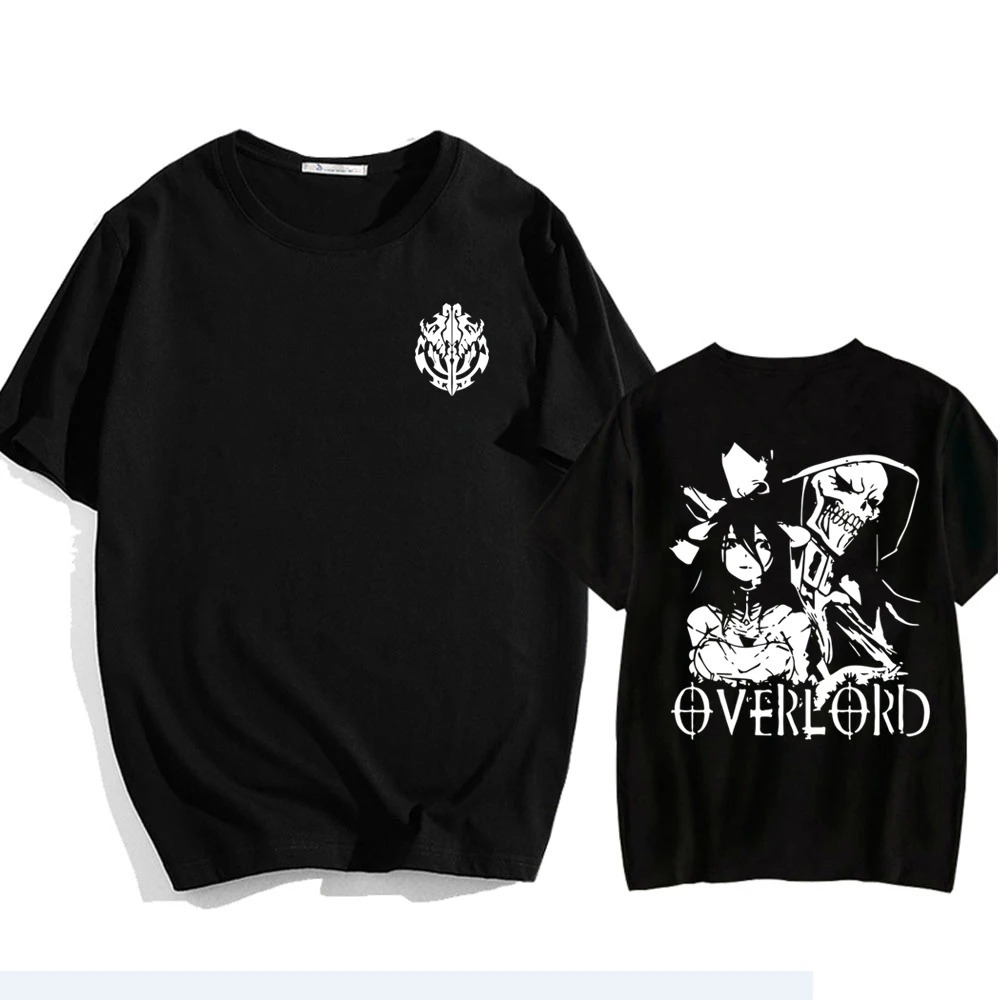 Camiseta Básica Unissex Anime Overlord Ainz Ooal Gown Albedo