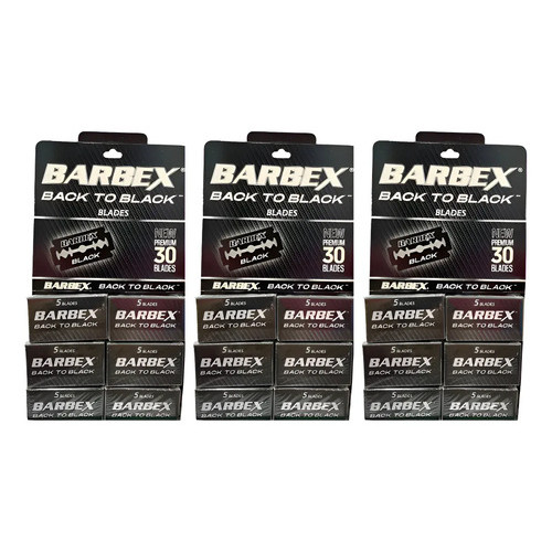90 Lâminas Barbex Back To Black(new Premium (03 Cart C\30 Un