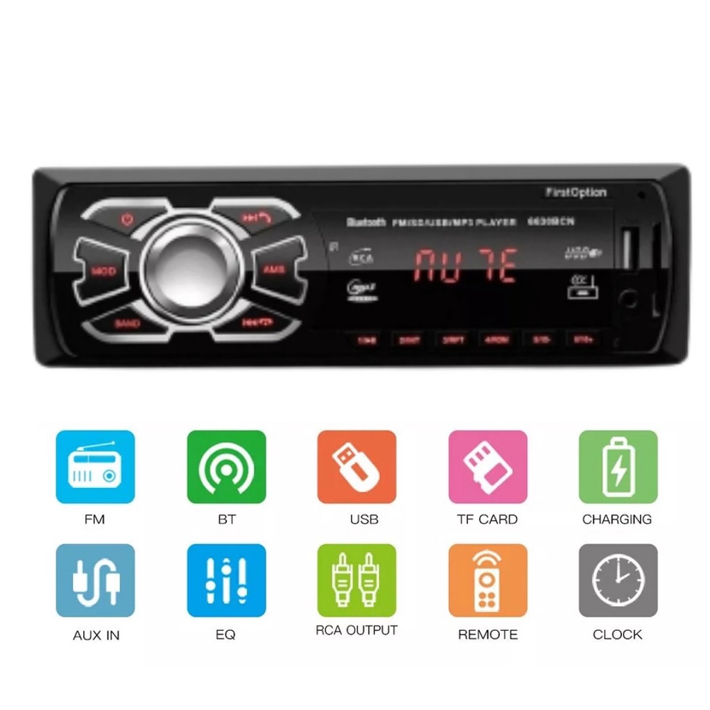 Rádio Som Automotivo USB Pen Drive FM Bluetooth Conexão Celular Painel Carro