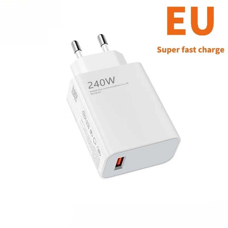 Carregador Turbo 240W , Carregamento Rápido , Ue/Eua , Cabo Adaptador De Carga Hiper Para Redmi Note 11 12 13 Pro Plus M
